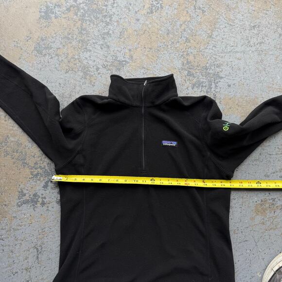 Patagonia Black Micro D Fleece 1/4 Zip Sz L - Picture 5 of 7